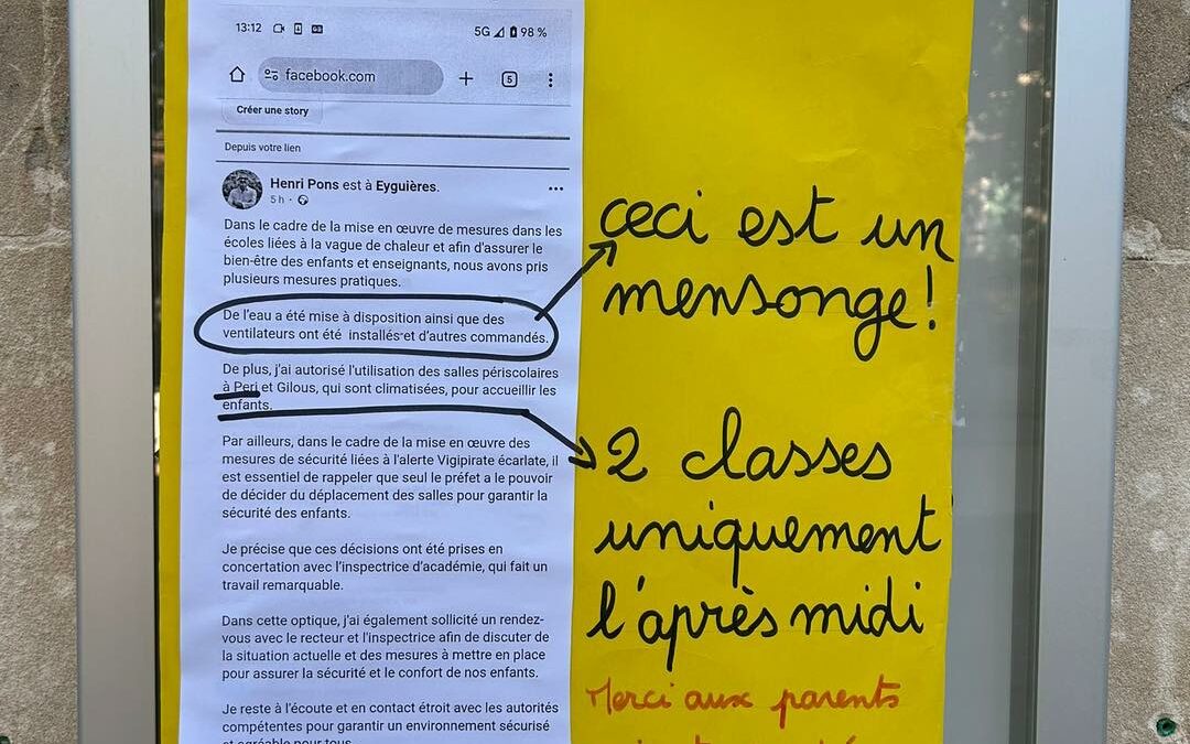 𝐌𝐞𝐧𝐬𝐨𝐧𝐠𝐞 𝐞𝐭 𝐦𝐚𝐧𝐪𝐮𝐞 𝐝𝐞 𝐫𝐞𝐬𝐩𝐞𝐜𝐭 : 𝐥𝐞𝐬 𝐞𝐧𝐬𝐞𝐢𝐠𝐧𝐚𝐧𝐭𝐬 𝐝𝐞 𝐆𝐚𝐛𝐫𝐢𝐞𝐥 𝐏𝐞́𝐫𝐢 𝐫𝐞́𝐭𝐚𝐛𝐥𝐢𝐬𝐬𝐞𝐧𝐭 𝐥𝐚 𝐯𝐞́𝐫𝐢𝐭𝐞́.